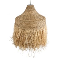 GLOBOSTAR® PORTOFERRAIO 02186 Boho Κρεμαστό Φωτιστικό Οροφής με Ντουί 1 x E27 AC 220-240V IP20 - Μπεζ - Μ80 x Π80 x Υ120cm
