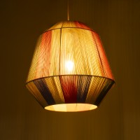 GLOBOSTAR® SALERNO 02188 Boho Κρεμαστό Φωτιστικό Οροφής με Ντουί 1 x E27 AC 220-240V IP20 - Πολύχρωμο - Μ50 x Π50 x Υ50cm