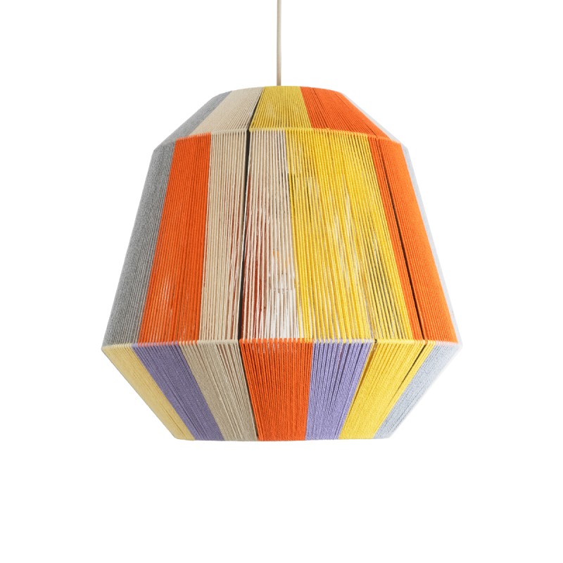 GLOBOSTAR® SALERNO 02188 Boho Κρεμαστό Φωτιστικό Οροφής με Ντουί 1 x E27 AC 220-240V IP20 - Πολύχρωμο - Μ50 x Π50 x Υ50cm