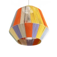 GLOBOSTAR® SALERNO 02188 Boho Κρεμαστό Φωτιστικό Οροφής με Ντουί 1 x E27 AC 220-240V IP20 - Πολύχρωμο - Μ50 x Π50 x Υ50cm