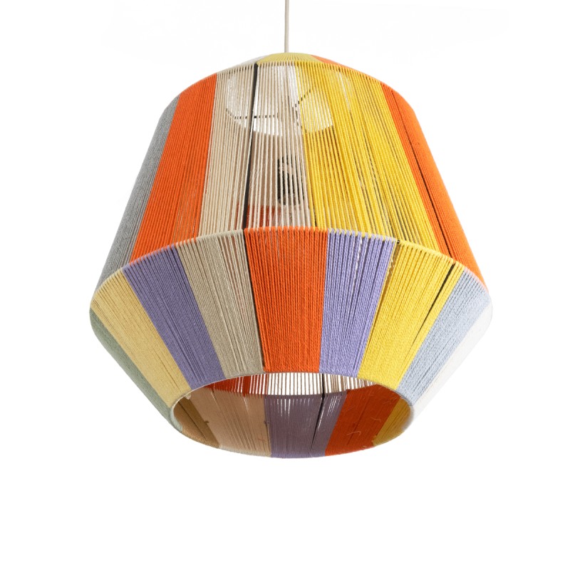 GLOBOSTAR® SALERNO 02188 Boho Κρεμαστό Φωτιστικό Οροφής με Ντουί 1 x E27 AC 220-240V IP20 - Πολύχρωμο - Μ50 x Π50 x Υ50cm