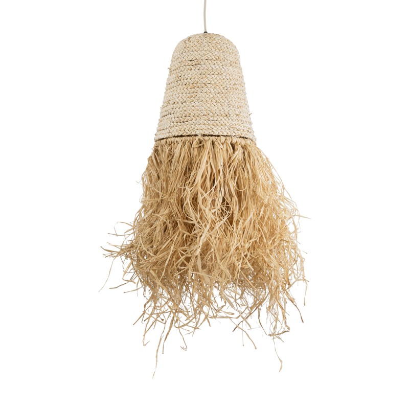 GLOBOSTAR® LETA 02189 Boho Κρεμαστό Φωτιστικό Οροφής με Ντουί 1 x E27 AC 220-240V IP20 - Μπεζ - Μ34 x Π34 x Υ70cm
