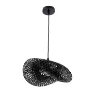 GLOBOSTAR® MEXICO 02200 Boho Κρεμαστό Φωτιστικό Οροφής με Ντουί 1 x E27 AC 220-240V IP20 - Μαύρο - Μ40 x Π30 x Υ13cm