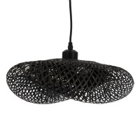 GLOBOSTAR® MEXICO 02200 Boho Κρεμαστό Φωτιστικό Οροφής με Ντουί 1 x E27 AC 220-240V IP20 - Μαύρο - Μ40 x Π30 x Υ13cm