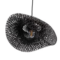 GLOBOSTAR® MEXICO 02200 Boho Κρεμαστό Φωτιστικό Οροφής με Ντουί 1 x E27 AC 220-240V IP20 - Μαύρο - Μ40 x Π30 x Υ13cm
