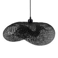 GLOBOSTAR® MEXICO 02201 Boho Κρεμαστό Φωτιστικό Οροφής με Ντουί 1 x E27 AC 220-240V IP20 - Μαύρο - Μ65 x Π45 x Υ18cm
