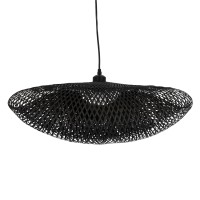 GLOBOSTAR® MEXICO 02201 Boho Κρεμαστό Φωτιστικό Οροφής με Ντουί 1 x E27 AC 220-240V IP20 - Μαύρο - Μ65 x Π45 x Υ18cm