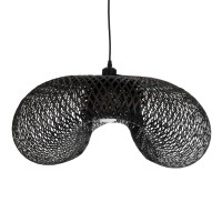GLOBOSTAR® MEXICO 02202 Boho Κρεμαστό Φωτιστικό Οροφής με Ντουί 1 x E27 AC 220-240V IP20 - Μαύρο - Μ85 x Π50 x Υ30cm