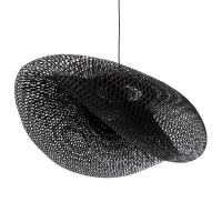 GLOBOSTAR® MEXICO 02203 Boho Κρεμαστό Φωτιστικό Οροφής με Ντουί 1 x E27 AC 220-240V IP20 - Μαύρο - Μ100 x Π62 x Υ33cm