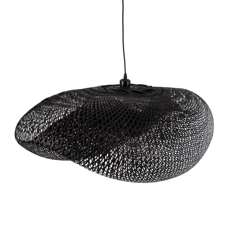 GLOBOSTAR® MEXICO 02203 Boho Κρεμαστό Φωτιστικό Οροφής με Ντουί 1 x E27 AC 220-240V IP20 - Μαύρο - Μ100 x Π62 x Υ33cm