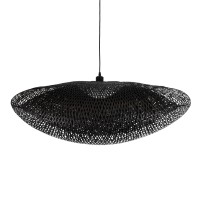 GLOBOSTAR® MEXICO 02203 Boho Κρεμαστό Φωτιστικό Οροφής με Ντουί 1 x E27 AC 220-240V IP20 - Μαύρο - Μ100 x Π62 x Υ33cm