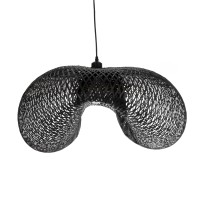 GLOBOSTAR® MEXICO 02203 Boho Κρεμαστό Φωτιστικό Οροφής με Ντουί 1 x E27 AC 220-240V IP20 - Μαύρο - Μ100 x Π62 x Υ33cm