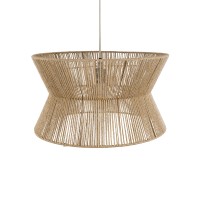 GLOBOSTAR® BISBEE 02204 Boho Κρεμαστό Φωτιστικό Οροφής με Ντουί 1 x E27 AC 220-240V IP20 - Μπεζ - Μ50 x Π50 x Υ28cm