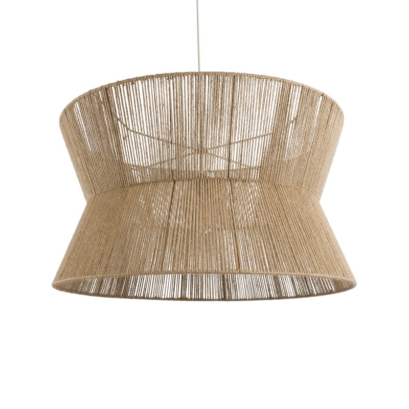 GLOBOSTAR® BISBEE 02205 Boho Κρεμαστό Φωτιστικό Οροφής με Ντουί 1 x E27 AC 220-240V IP20 - Μπεζ - Μ80 x Π80 x Υ48cm