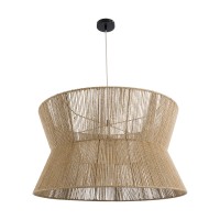 GLOBOSTAR® BISBEE 02205 Boho Κρεμαστό Φωτιστικό Οροφής με Ντουί 1 x E27 AC 220-240V IP20 - Μπεζ - Μ80 x Π80 x Υ48cm