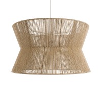 GLOBOSTAR® BISBEE 02205 Boho Κρεμαστό Φωτιστικό Οροφής με Ντουί 1 x E27 AC 220-240V IP20 - Μπεζ - Μ80 x Π80 x Υ48cm