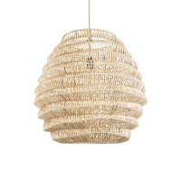 GLOBOSTAR® OREGON 02206 Boho Κρεμαστό Φωτιστικό Οροφής με Ντουί 1 x E27 AC 220-240V IP20 - Μπεζ - Μ60 x Π60 x Υ56cm