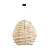 GLOBOSTAR® OREGON 02206 Boho Κρεμαστό Φωτιστικό Οροφής με Ντουί 1 x E27 AC 220-240V IP20 - Μπεζ - Μ60 x Π60 x Υ56cm
