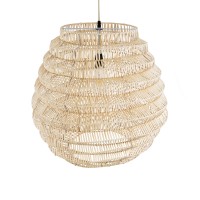 GLOBOSTAR® OREGON 02206 Boho Κρεμαστό Φωτιστικό Οροφής με Ντουί 1 x E27 AC 220-240V IP20 - Μπεζ - Μ60 x Π60 x Υ56cm