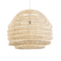 GLOBOSTAR® OREGON 02207 Boho Κρεμαστό Φωτιστικό Οροφής με Ντουί 1 x E27 AC 220-240V IP20 - Μπεζ - Μ80 x Π80 x Υ65cm