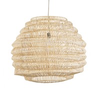 GLOBOSTAR® OREGON 02207 Boho Κρεμαστό Φωτιστικό Οροφής με Ντουί 1 x E27 AC 220-240V IP20 - Μπεζ - Μ80 x Π80 x Υ65cm