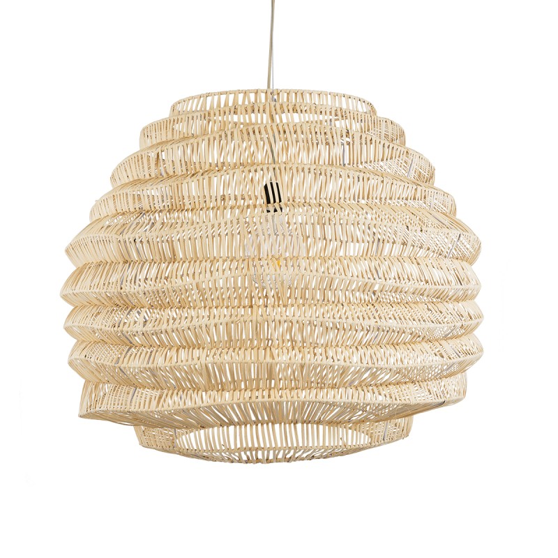 GLOBOSTAR® OREGON 02207 Boho Κρεμαστό Φωτιστικό Οροφής με Ντουί 1 x E27 AC 220-240V IP20 - Μπεζ - Μ80 x Π80 x Υ65cm
