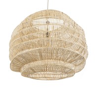 GLOBOSTAR® OREGON 02207 Boho Κρεμαστό Φωτιστικό Οροφής με Ντουί 1 x E27 AC 220-240V IP20 - Μπεζ - Μ80 x Π80 x Υ65cm