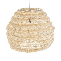GLOBOSTAR® OREGON 02207 Boho Κρεμαστό Φωτιστικό Οροφής με Ντουί 1 x E27 AC 220-240V IP20 - Μπεζ - Μ80 x Π80 x Υ65cm