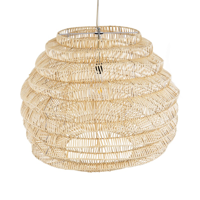 GLOBOSTAR® OREGON 02207 Boho Κρεμαστό Φωτιστικό Οροφής με Ντουί 1 x E27 AC 220-240V IP20 - Μπεζ - Μ80 x Π80 x Υ65cm