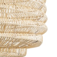 GLOBOSTAR® OREGON 02207 Boho Κρεμαστό Φωτιστικό Οροφής με Ντουί 1 x E27 AC 220-240V IP20 - Μπεζ - Μ80 x Π80 x Υ65cm