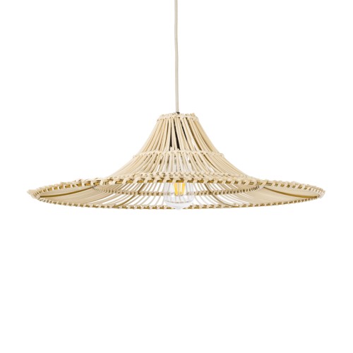 GLOBOSTAR® PALERMO 02208 Boho Κρεμαστό Φωτιστικό Οροφής με Ντουί 1 x E27 AC 220-240V IP20 - Μπεζ - Μ60 x Π60 x Υ20cm