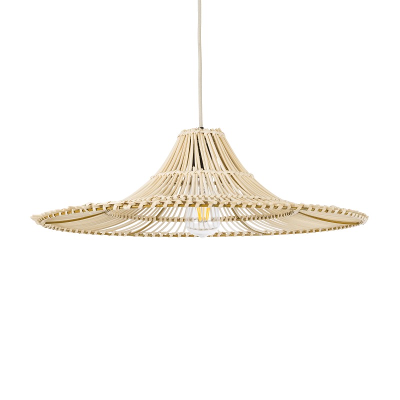GLOBOSTAR® PALERMO 02208 Boho Κρεμαστό Φωτιστικό Οροφής με Ντουί 1 x E27 AC 220-240V IP20 - Μπεζ - Μ60 x Π60 x Υ20cm
