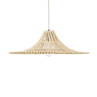 GLOBOSTAR® PALERMO 02208 Boho Κρεμαστό Φωτιστικό Οροφής με Ντουί 1 x E27 AC 220-240V IP20 - Μπεζ - Μ60 x Π60 x Υ20cm