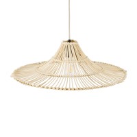 GLOBOSTAR® PALERMO 02208 Boho Κρεμαστό Φωτιστικό Οροφής με Ντουί 1 x E27 AC 220-240V IP20 - Μπεζ - Μ60 x Π60 x Υ20cm
