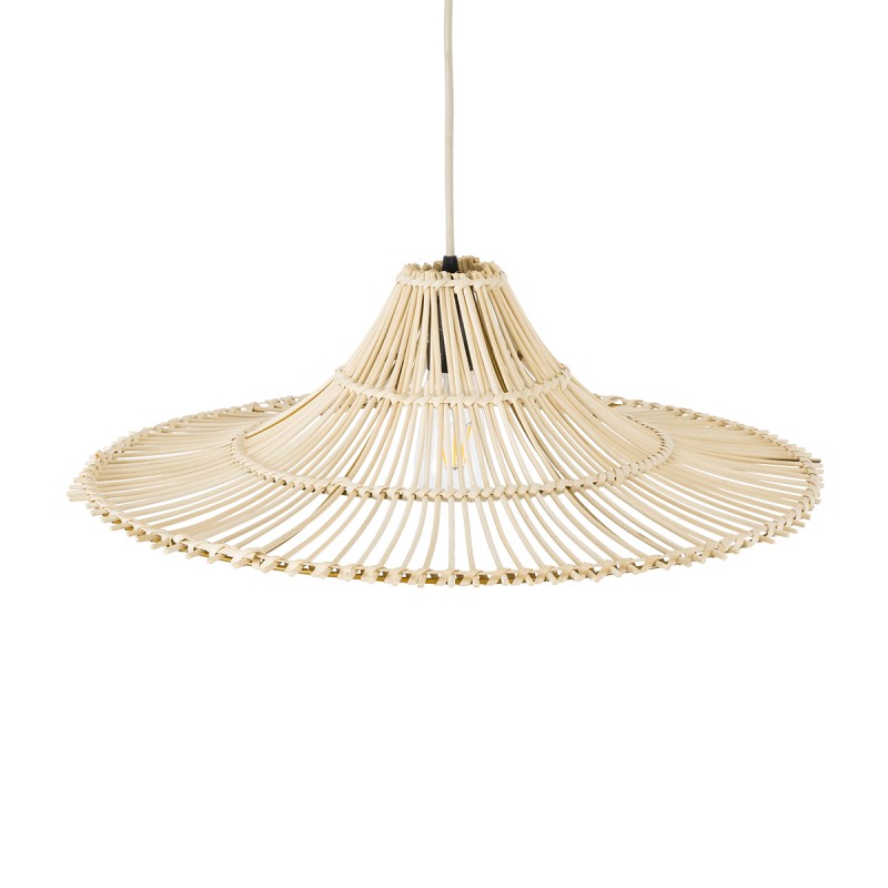 GLOBOSTAR® PALERMO 02208 Boho Κρεμαστό Φωτιστικό Οροφής με Ντουί 1 x E27 AC 220-240V IP20 - Μπεζ - Μ60 x Π60 x Υ20cm