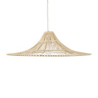 GLOBOSTAR® PALERMO 02209 Boho Κρεμαστό Φωτιστικό Οροφής με Ντουί 1 x E27 AC 220-240V IP20 - Μπεζ - Μ100 x Π100 x Υ30cm