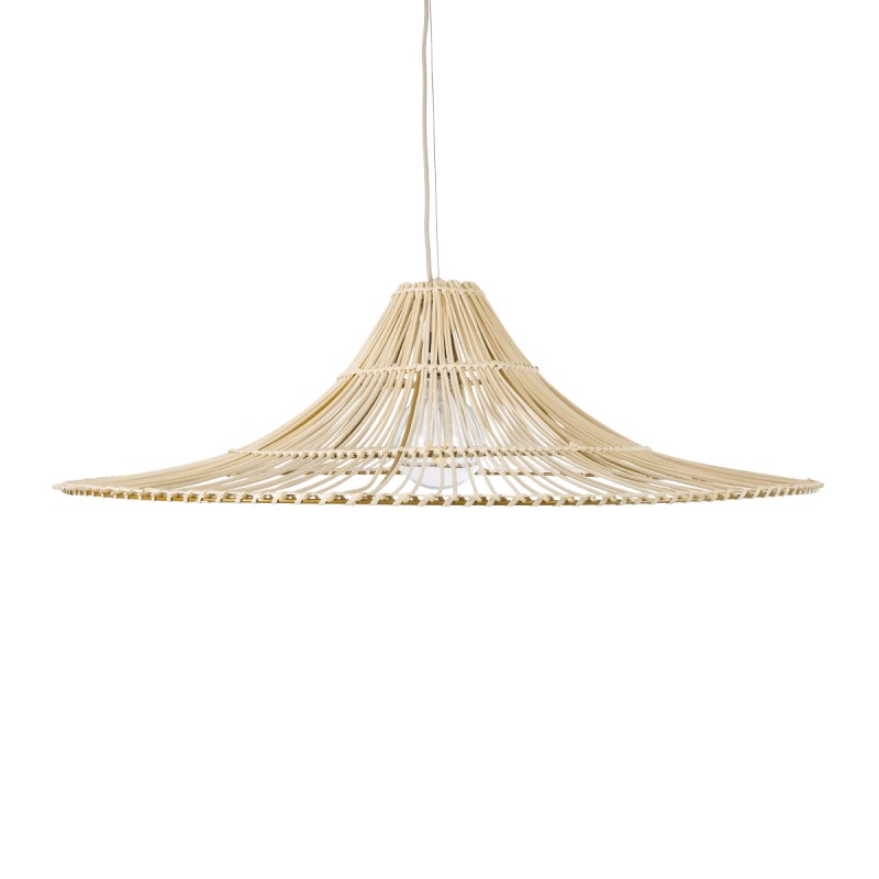 GLOBOSTAR® PALERMO 02209 Boho Κρεμαστό Φωτιστικό Οροφής με Ντουί 1 x E27 AC 220-240V IP20 - Μπεζ - Μ100 x Π100 x Υ30cm