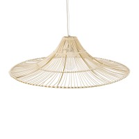 GLOBOSTAR® PALERMO 02209 Boho Κρεμαστό Φωτιστικό Οροφής με Ντουί 1 x E27 AC 220-240V IP20 - Μπεζ - Μ100 x Π100 x Υ30cm