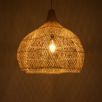 GLOBOSTAR® ADEJE 02210 Boho Κρεμαστό Φωτιστικό Οροφής με Ντουί 1 x E27 AC 220-240V IP20 - Μπεζ - Μ60 x Π60 x Υ60cm