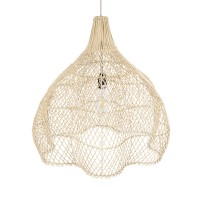 GLOBOSTAR® ADEJE 02210 Boho Κρεμαστό Φωτιστικό Οροφής με Ντουί 1 x E27 AC 220-240V IP20 - Μπεζ - Μ60 x Π60 x Υ60cm