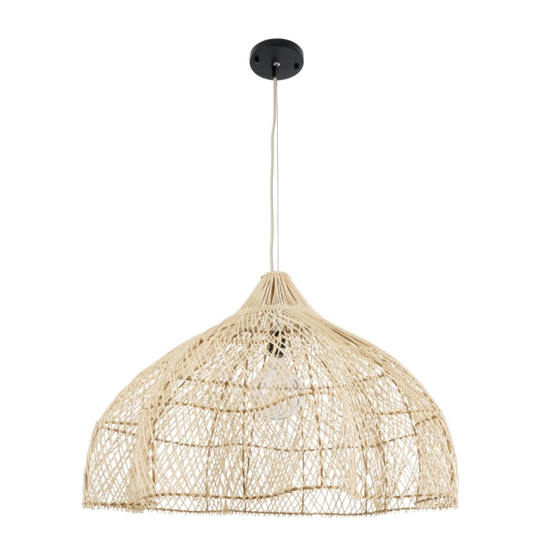 GLOBOSTAR® ADEJE 02211 Boho Κρεμαστό Φωτιστικό Οροφής με Ντουί 1 x E27 AC 220-240V IP20 - Μπεζ - Μ80 x Π80 x Υ55cm