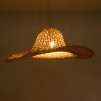 GLOBOSTAR® ESPARGOS 02214 Boho Κρεμαστό Φωτιστικό Οροφής με Ντουί 1 x E27 AC 220-240V IP20 - Μπεζ - Μ70 x Π70 x Υ35cm