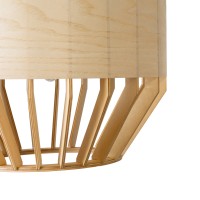 GLOBOSTAR® GALIA 02220 Boho Κρεμαστό Φωτιστικό Οροφής με Ντουί 1 x E27 AC 220-240V IP20 - Μπεζ & Καφέ - Μ30 x Π30 x Υ40cm