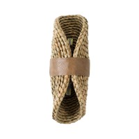 GLOBOSTAR® GUAVA 02222 Boho Φωτιστικό Τοίχου - Απλίκα με Ντουί 2 x G9 AC 220-240V IP20 - Μπεζ & Καφέ - Μ11 x Π13 x Υ30cm