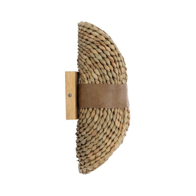 GLOBOSTAR® GUAVA 02222 Boho Φωτιστικό Τοίχου - Απλίκα με Ντουί 2 x G9 AC 220-240V IP20 - Μπεζ & Καφέ - Μ11 x Π13 x Υ30cm