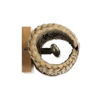 GLOBOSTAR® GUAVA 02222 Boho Φωτιστικό Τοίχου - Απλίκα με Ντουί 2 x G9 AC 220-240V IP20 - Μπεζ & Καφέ - Μ11 x Π13 x Υ30cm