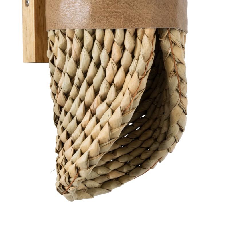 GLOBOSTAR® GUAVA 02222 Boho Φωτιστικό Τοίχου - Απλίκα με Ντουί 2 x G9 AC 220-240V IP20 - Μπεζ & Καφέ - Μ11 x Π13 x Υ30cm