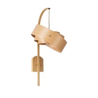 GLOBOSTAR® KALAMA 02223 Boho Φωτιστικό Τοίχου - Απλίκα με Ντουί 1 x E27 AC 220-240V IP20 - Μπεζ - Μ30 x Π40 x Υ70cm