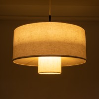 GLOBOSTAR® MARIGOLD 02226 Boho Κρεμαστό Φωτιστικό Οροφής με Ντουί 1 x E27 AC 220-240V IP20 - Λευκό - Μ48 x Π48 x Υ27cm