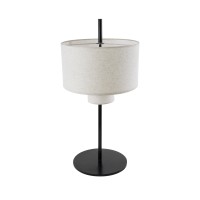 GLOBOSTAR® MARIGOLD 02227 Μοντέρνο Επιτραπέζιο Φωτιστικό Πορτατίφ με Ντουί 3 x E27 AC 220-240V IP20 - Μαύρο & Μπεζ - M36 x Π36 x Υ70cm
